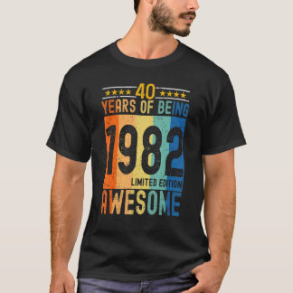 T-shirt 1982 40 Ans D'Être Impressionnant