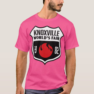 T-shirt 1982 Knoxville Worlds Fair Retro Shield Blanc sur
