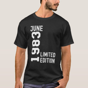 T-shirt 1983 Juin Bonne fête d'anniversaire