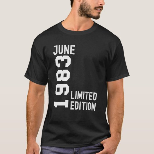 T-shirt 1983 Juin Bonne fête d'anniversaire (Devant)