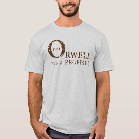 T-shirt 1984 Orwell était un PROPHÈTE pour les hommes, Ash (Devant)