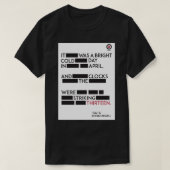 T-shirt 1984 Redacted (Design devant)