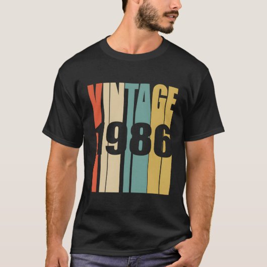 T-shirt 1986 37 Ans Ancien Anniversaire 1986 37E (Devant)