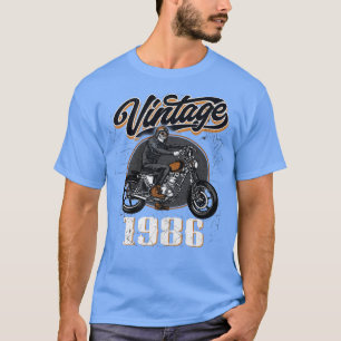 T-shirt 1986 vintage né en 1986 36ème moto moto moto moto