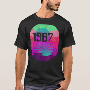 T-shirt 1987 35 Ans Rétro Disco 1987 35ème Anniversaire