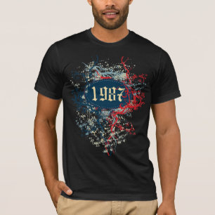 T-shirt 1987 Anniversaire ou Depuis 1987 ou Fabriqué en 19