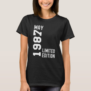 T-shirt 1987 Mai Bonne fête d'anniversaire