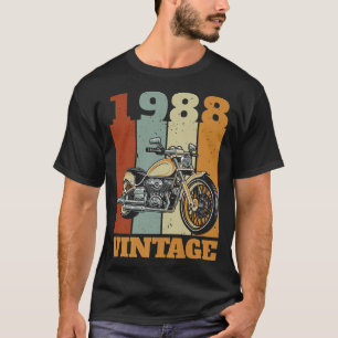 T-shirt 1988 Né Vintage Motorcycle Gift Motorcycli