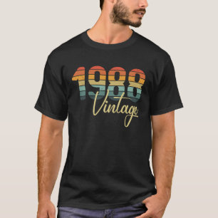 T-shirt 1988 Toutes les pièces originales B Jour Retro Vin
