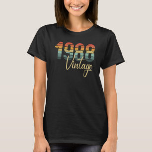 T-shirt 1988 Toutes les pièces originales B Jour Retro Vin