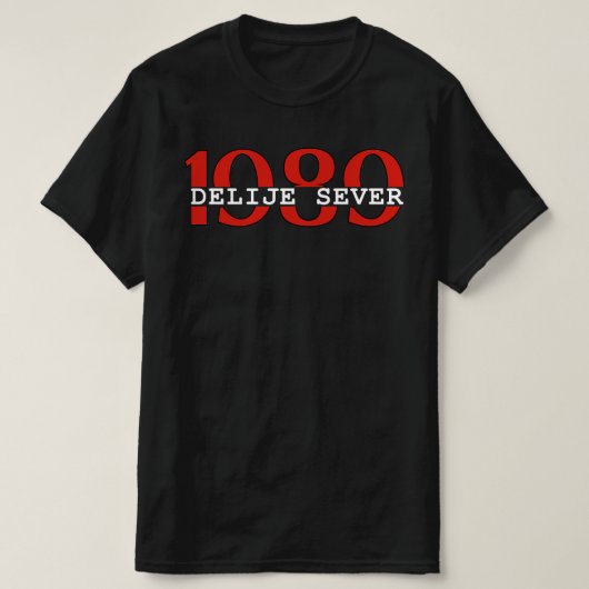 T-shirt 1989 Delije Sever Rouge Blanc (Design devant)