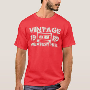 T-shirt 1989 Les plus grands succès blanc Vintage