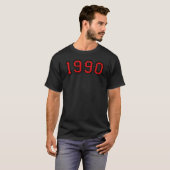 T-shirt 1990 (Noir Vintage) (Devant entier)