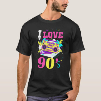 T-shirt 1990's 90s I Heart Nineties I Love The 90's Old Sc