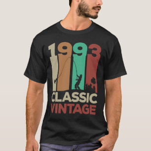 T-shirt 1993 30e anniversaire Vintage Retro Pêcheur