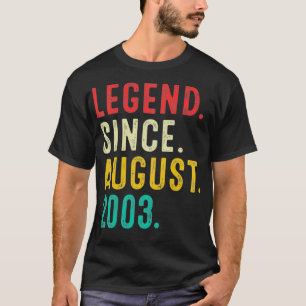 T-shirt 19 Ans Légende Rétro Depuis Août 2003 19ème B