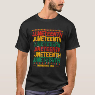 T-shirt 19 juin 1865 Histoire noire Amérique africaine