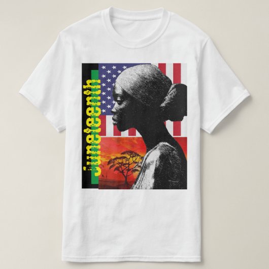T-shirt 19 juin : Célébration de la liberté (Design devant)