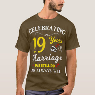 T-shirt 19e année anniversaire de Mariage