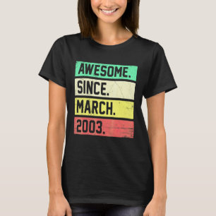 T-shirt 19e anniversaire 19 ans Incroyable depuis le 20 m