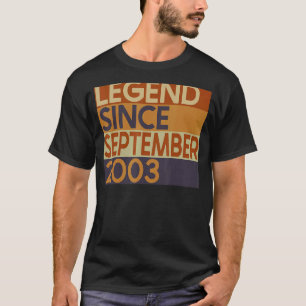 T-shirt 19e anniversaire 19 ans légende depuis septembre
