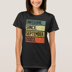 T-shirt 19e anniversaire 19 ans stupéfiant depuis septembr