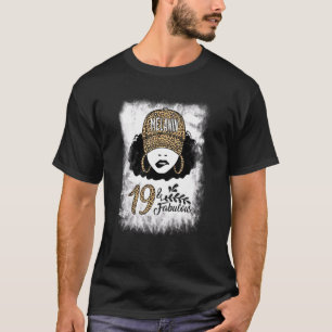 T-shirt 19e anniversaire Fabuleux Melanin Leopard 19 ans