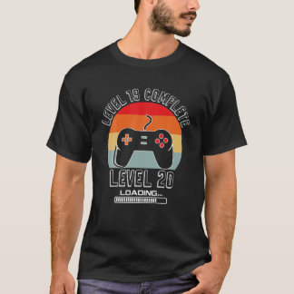 T-shirt 19E Anniversaire Joueur Vidéo 19 Ans Cadeaux Garço