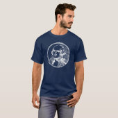 T-shirt 19e C. George Washington, blanc (Devant entier)