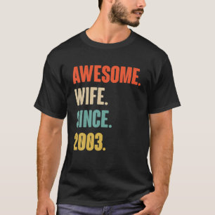 T-shirt 19E Cadeau De L'Aniversaire Du Mariage Pour Sa Fem