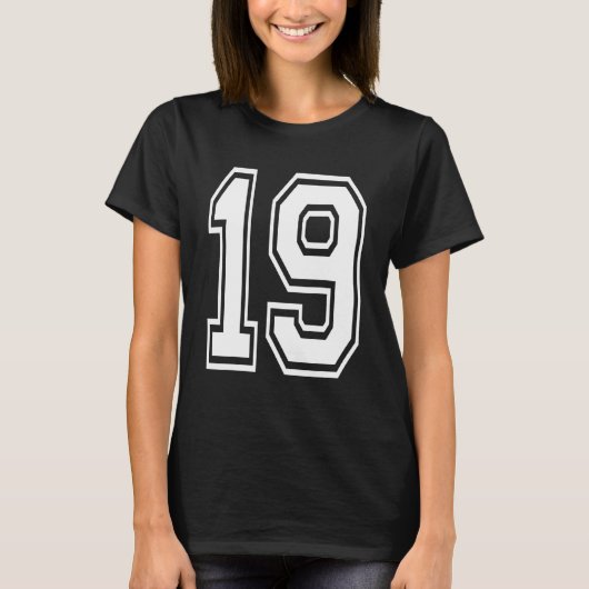 T-shirt 19th Birthday College Number (Devant)