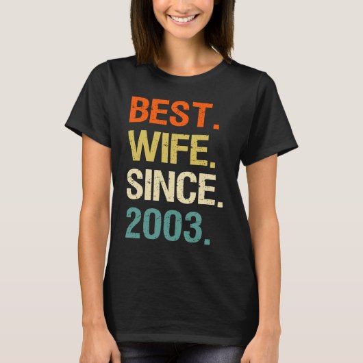 T-shirt 19th Valentine Anniversary for Her Best Wife Since (Devant)