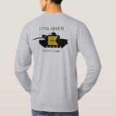 T-shirt 1/77th Chemise en acier des tigres M48A3 Guidon (Dos)