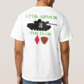 T-shirt 1/77th La Division en acier de tigres d'armure (Dos)