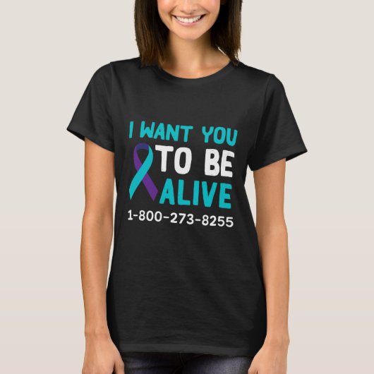 T-shirt 1 800 273 8255 - Journée de prévention du suicide  (Devant)