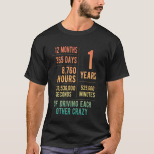 T-shirt 1 an Marié Amusant 1er anniversaire Mariage