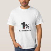 T-shirt 1% Better Every Day – Minimal  (Devant)