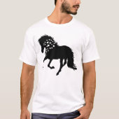 T-shirt 1- Chemise à cheval, Aiguille à cheval, Filles Che (Devant)