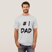 T-shirt # 1 Chemise Papa - Drôle Cadeau Père (Devant entier)