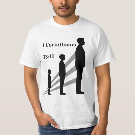 T-shirt 1 Corinthiens 13:11 - Voyage vers la virilité par (Devant)