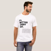 T-shirt 1% de mieux chaque jour de motivation (Devant entier)