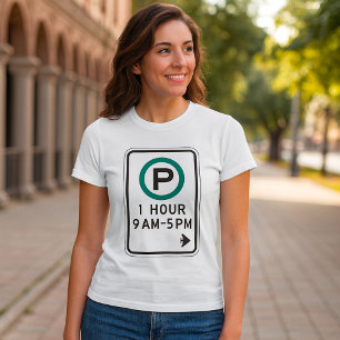 T-shirt 1 Heure De Parking Pour Zones De Parking Contrôlée