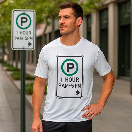 T-shirt 1 Heure De Parking Pour Zones De Parking Contrôlée