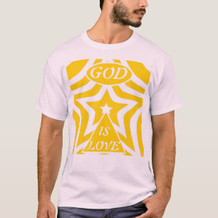 T-shirt 1 Jean 4:16 "Dieu est Amour" Cyber Jaune - Chrétie