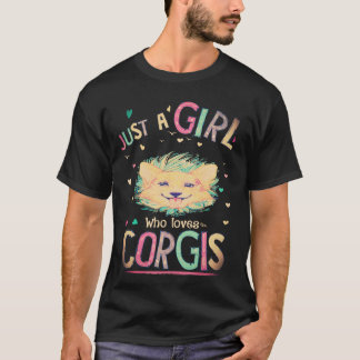T-shirt 1 Juste une fille qui aime Corgi