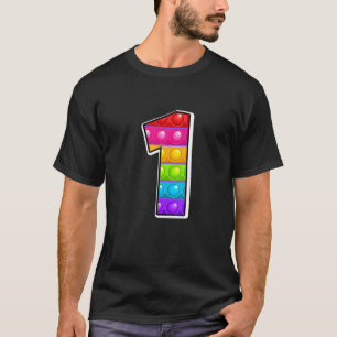T-shirt 1 lettre majuscule coupée 1 alphabet Funny Poppin