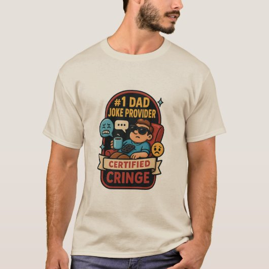 T-shirt #1 Papa Joke Provider Certified Cringe Tee (Devant)