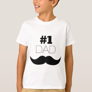 T-shirt #1 Papa Mustache noire - Numéro Un