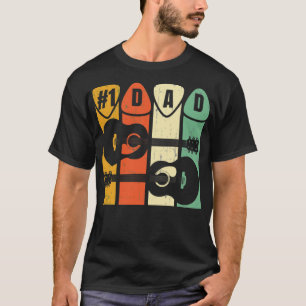 T-shirt 1 Papa Onglet de guitare Rétro 1 Papa Onglet de gu