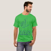 T-shirt 1 Papa rétro drôle (Devant entier)